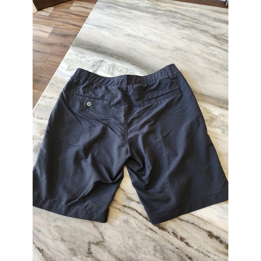 Under Armour Mens HeatGear Match Play Golf Shorts Black Size 34 Loose Fit